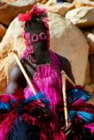 Dogon mask dance, village of Tireli, Dogon Country, Mali, Africa Dogon mask dance, village of Tireli, Dogon Country, Mali, Africa