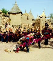 Dogon mask dance, village of Tireli, Dogon Country, Mali, Africa Dogon mask dance, village of Tireli, Dogon Country, Mali, Africa