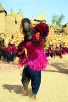 Dogon mask dance, village of Tireli, Dogon Country, Mali, Africa Dogon mask dance, village of Tireli, Dogon Country, Mali, Africa