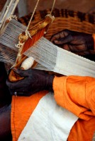 Weaver, Dogon village of Songo, Mali, Africa