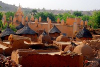 Mosque, Dogon village of Songo, Mali, Africa
