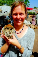 Christi (right!) at the Bamako fetish market, Mali, Africa