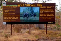 Mole National Park sign, Ghana, Africa