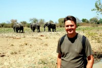 Hanging out with the pachyderms, Mole NP walking safari. Ghana, Africa Hanging out with the pachyderms, Mole NP walking safari. Ghana, Africa