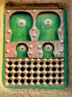Carved window, Djenne, Mali, Africa
