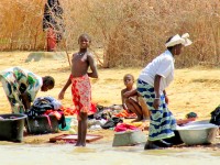 Laundry day, Niger River, Mali, Africa