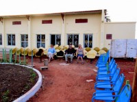 Outdoor seating, Mopti airport, Mali, Africa Outdoor seating, Mopti airport, Mali, Africa
