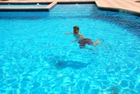 The Niwa oasis pool, Lac Rose, Senegal, Africa The Niwa oasis pool, Lac Rose, Senegal, Africa