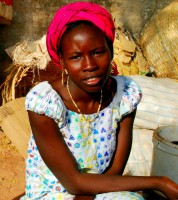 Stall holder, Tambacounda market, Senegal, Africa Stall holder, Tambacounda market, Senegal, Africa