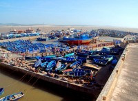 Fishing boats, Essaouira harbor, Morocco, Africa
