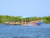 Pirogue, Sine-Saloum Delta, Senegal, Africa Pirogue, Sine-Saloum Delta, Senegal, Africa