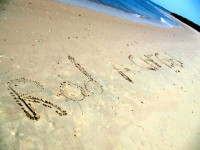 Beach graffiti, Sine-Saloum Delta, Senegal, Africa Beach graffiti, Sine-Saloum Delta, Senegal, Africa