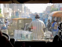 Traffic jam, Dakar, Senegal, Africa Traffic jam, Dakar, Senegal, Africa