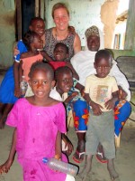 Mariama Fofana and great-grand children, Juffureh, The Gambia, Africa Mariama Fofana and great-grand children, Juffureh, The Gambia, Africa