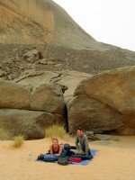 Camping in the shadow of Ben Amira, Mauritania, Africa