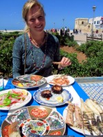 Seafood delight, Essaouira waterfront, Morocco, Africa