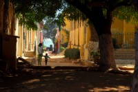 Colonial architecture, Île de Gorée, Dakar, Senegal, Africa