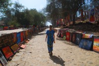 Souvenir alley, Ile de Goree, Dakar, Senegal, Africa