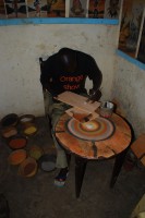Artist at work, Île de Goree, Dakar, Senegal, Africa