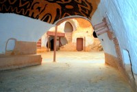 Breakfast nook, Sidi Driss hotel, Matmata, Tunisia, Africa