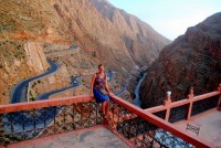 Winding road through Dades Gorge, Morocco, Africa