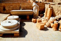 Artefacts waiting to be restored to their former glory, Borj el Ghazi Mustapha, Houmt Souq, Tunisia, Africa