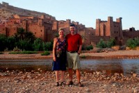 Rod and Christi at Ait Benhaddou Kasbah, Morocco, Africa