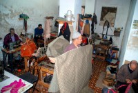 Workshop, Chouara tanneries, Fes, Morocco, Africa