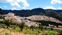 The hill town of Moulay Idriss, Morocco, Africa