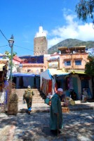 Plaza Uta el-Hammam, Chefchaouen, Morocco, Africa