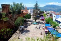 Plaza Uta el-Hammam, Chefchaouen, Morocco, Africa