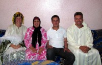Lunch with our driver, Mohamed, at his home in El-kelaa M’Gouna, Morocco, Africa