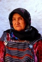 Troglodyte lady, Matmata, Tunisia, Africa