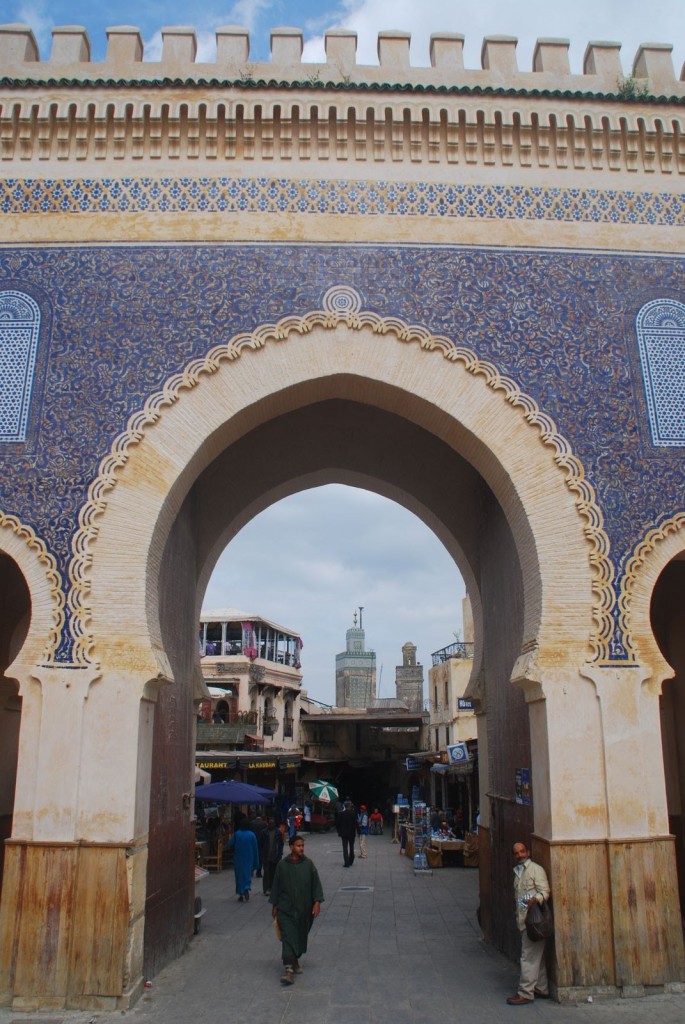 Bab Bou Jeloud Gate, Fes el Bali, Morocco, Africa