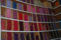 Silk thread for sale - lots of it! Fes el Bali, Morocco, Africa