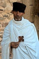 Monk, Debre Birhan Selassie church, Gondar, Ethiopia, Africa