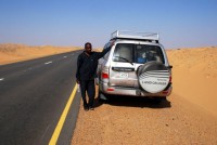 Abdul and our expensive air-conditioning unit, Northern Sudan