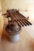 Maxim 5 barrel machine gun used in the Battle of Omdurman, Khalifa's Museum, Omdurman, Sudan, Africa