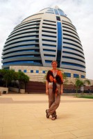 Gaddafi's Egg, the ultra-modern Burj Al-Fateh Hotel (now the Corinthia), Khartoum, Sudan, Africa