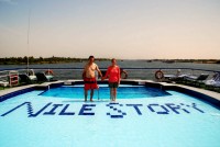 Roof-top pool, The Nile Story, Egypt, Africa