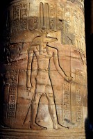 Sobek, the crocodile-headed god of fertility, the Temple of Kom Ombo, Egypt, Africa