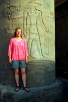 Christi looks nervous. So are you feeling fertile, yet? The Temple of Kom Ombo, Egypt, Africa