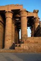The double entrance to the Temple of Kom Ombo, Egypt, Africa