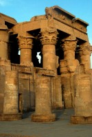 The double entrance to the Temple of Kom Ombo, Egypt, Africa