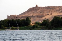 Elephantine Island from the felucca, 'Michael Palin', Aswan, Egypt, Africa