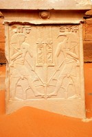 The Gods Horus (left) and Thoth (right), Temple of Amun, Naqa, Sudan, Africa