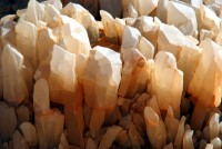 Quartz crystals, Crystal Mountain, White Desert National Park, Egypt, Africa