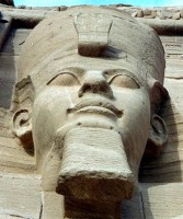 Ramses II portrait, Great Temple of Abu Simbel, Egypt, Africa