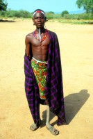 Arbore warrior, Rift Valley, southern Ethiopia, Africa