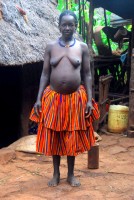 Typical double-layered skirts worn by Konso women, Konso village of Gamorle, Southern Ethiopia, Africa